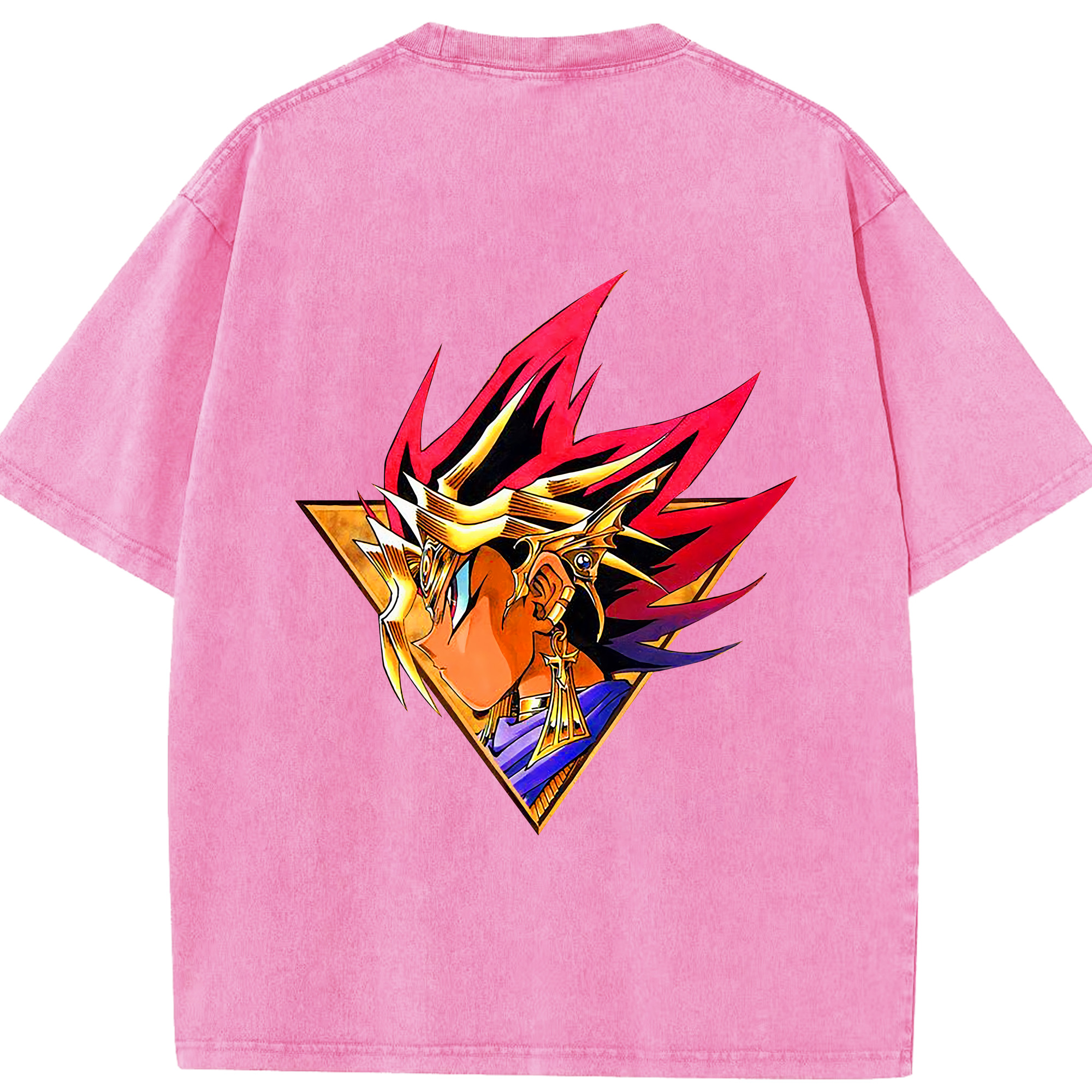 （画像用） 遊☆戯☆王 Yu-Gi-Oh! 綿100% ヴィンテージ風 半袖Tシャツ（背面プリント）